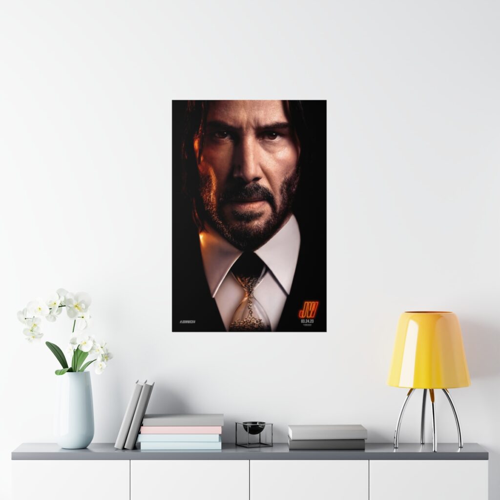 John Wick 4 Poster Featuring Hourglass Optical Illusion Merch Hunters 4494