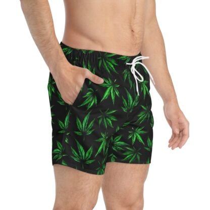 Cannabis Graphic Swim Trunks