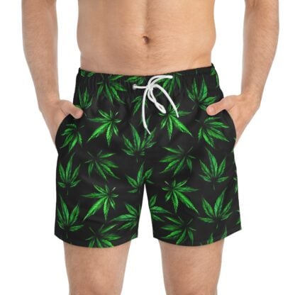 Cannabis Graphic Swim Trunks