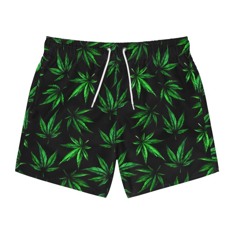 Cannabis Graphic Swim Trunks