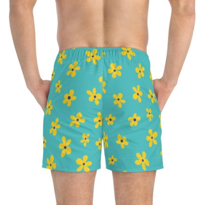 Retro Flowers Swim Trunks