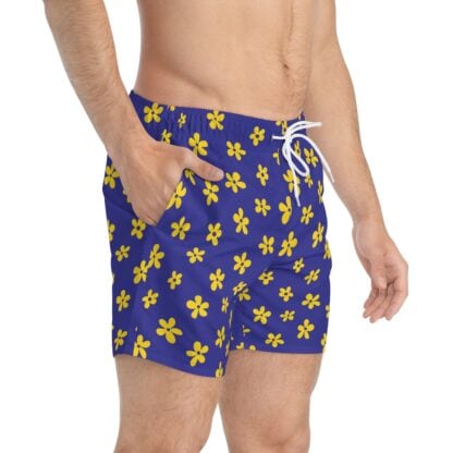 Retro Flowers Swim Trunks