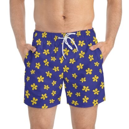 Retro Flowers Swim Trunks