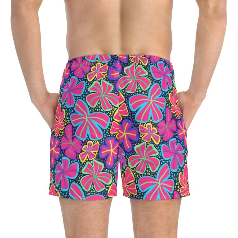 Tropical Pattern Swim Trunks