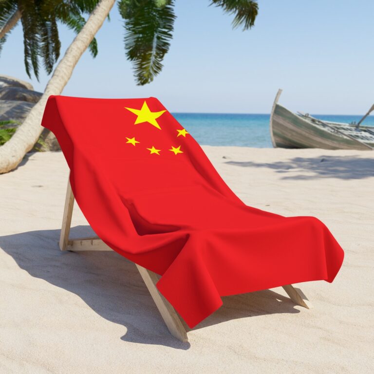 China's Towel Flag for Bath & Beach