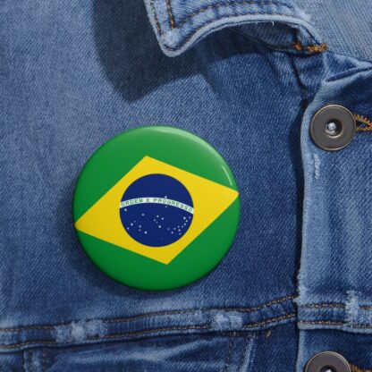 Flag of Brazil Pin Button