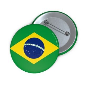 Flag of Brazil Pin Button