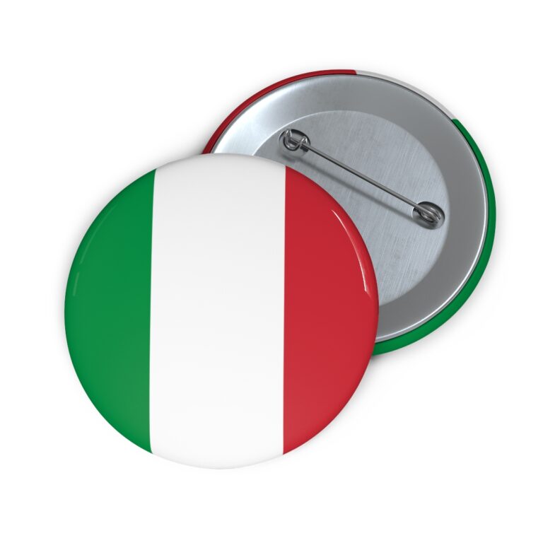 Flag of Italy Pin Button