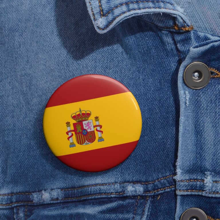 Flag of Spain Pin Button