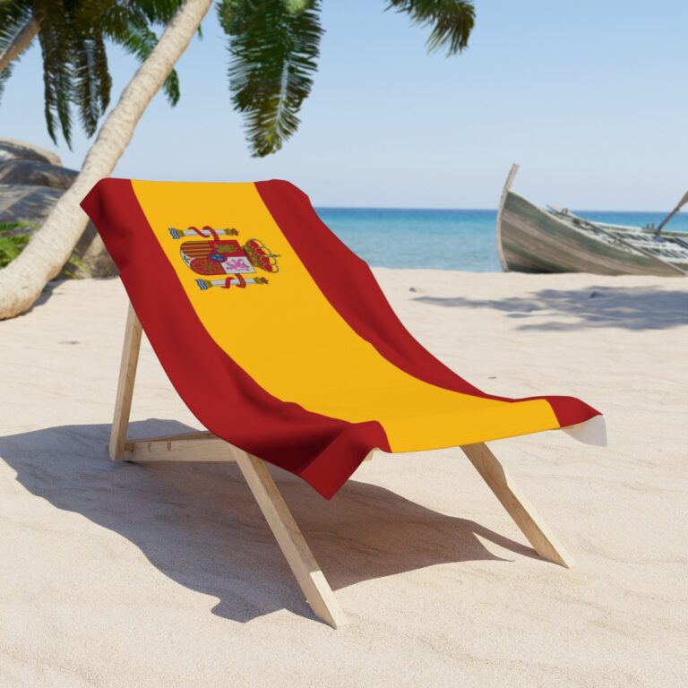 Flag of Spain Towel for Bath and Beach