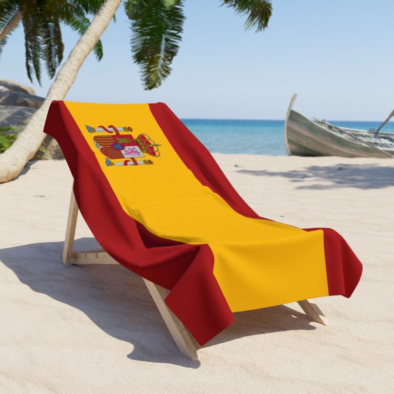 Flag of Spain Towel for Bath and Beach
