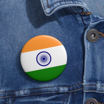 India Flag Pin Button