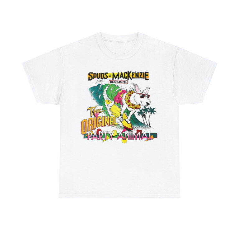 Retro Graphic T-Shirt - Spuds Mackenzie, Bud Light Party Animal