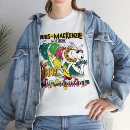 Retro Graphic T-Shirt - Spuds Mackenzie, Bud Light Party Animal