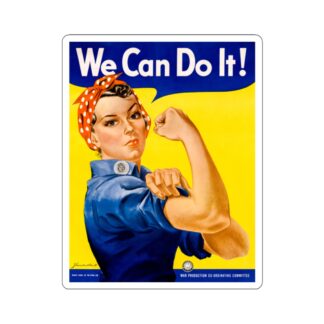 Die-Cut Sticker of We Can Do it! WWII Poster