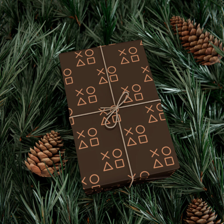 Gift Wrap Papers for Video Games - PlayStation Pine Brown