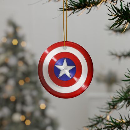 Ceramic Ornament of Captain America Shield