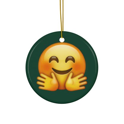 Ceramic Ornament of Hugging Face Emoji