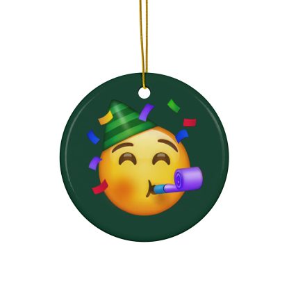 Ceramic Ornament of Partying Face Emoji