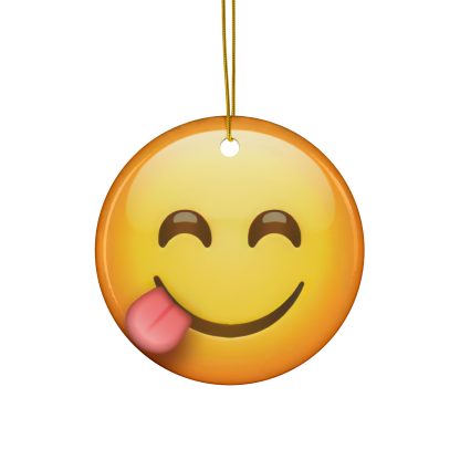 Ceramic Ornament of Savoring Food Emoji