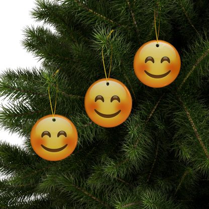 Ceramic Ornament of Smiling Face Emoji 😊