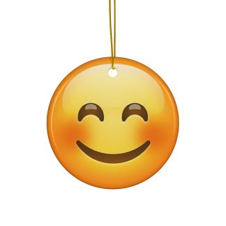 Ceramic Ornament of Smiling Face Emoji 😊