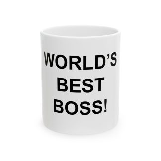 World Best Boss 11oz Ceramic Mug Beetlejuice