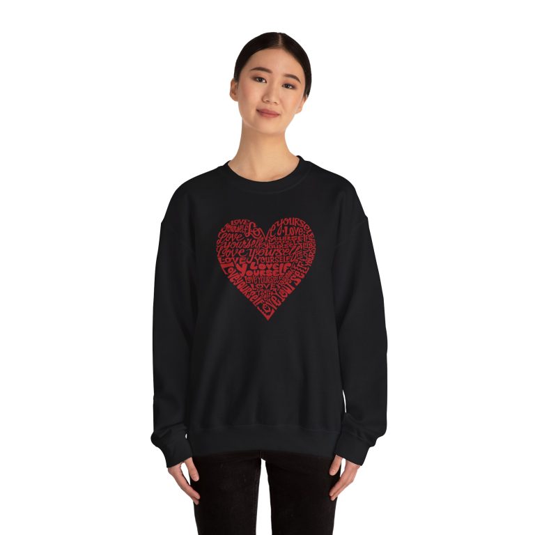 Love Yourself Word Art Crewneck Sweatshirt La Pop Art 2