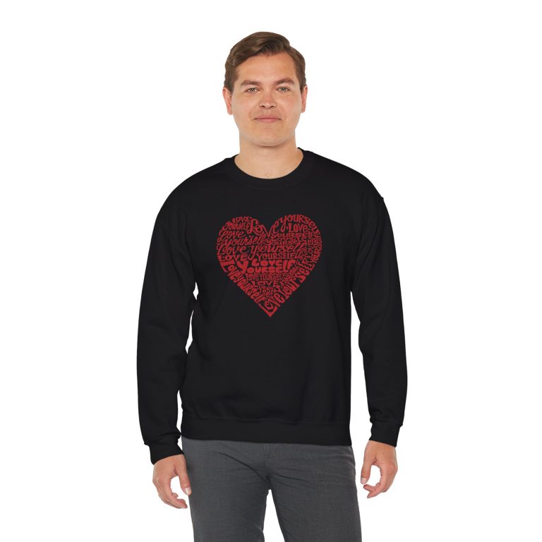 Love Yourself Word Art Crewneck Sweatshirt La Pop Art 3