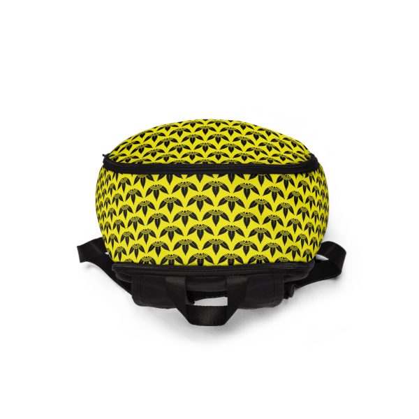 Padded Graphic Backpack - Yellow - Adigrass - Image 4