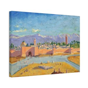 Canvas Print of Winston Churchill's painting of Marrakech (1943)