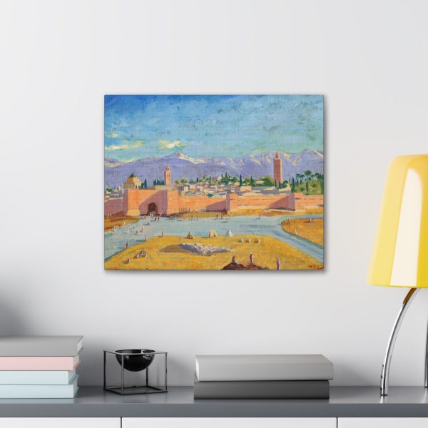 Canvas Print of Winston Churchill's painting of Marrakech (1943) - Image 3