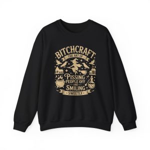 Bitchcraft Sweatshirt: Witchy Gift for Halloween, Cozy Loungewear, Unique Self-Expression, Fun Casual Wear, Magic-Inspired Apparel