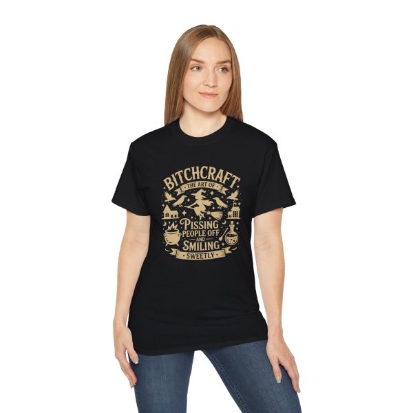 Bitchcraft Unisex Ultra Cotton Tee, Funny Quote Shirt, Gift for Witches, Halloween Apparel, Trendy Graphic Tee