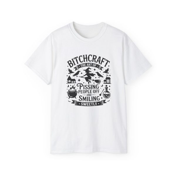 Bitchcraft Unisex Ultra Cotton Tee, Funny Quote Shirt, Gift for Witches, Halloween Apparel, Trendy Graphic Tee
