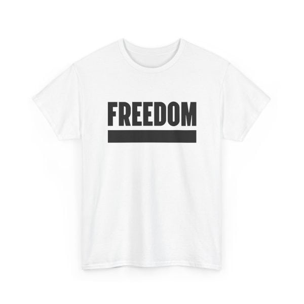 Black and White "Freedom" Unisex T-Shirt - Original Gildan Cotton S-5XL