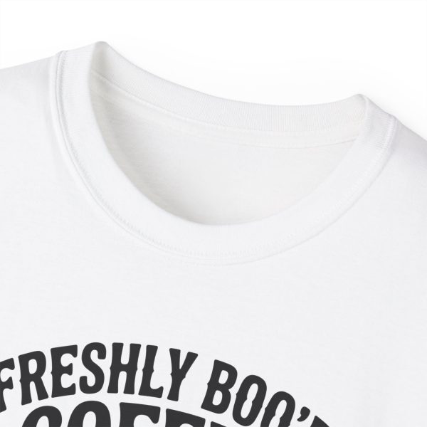 Boo'd Coffee Unisex Tee, Funny Quote Shirt, Gift for Coffee, Halloween Apparel, Trendy Graphic Tee