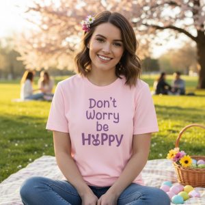 Bunny "Don't Worry Be Happy" Pink Women's Tee from "Zootopia"