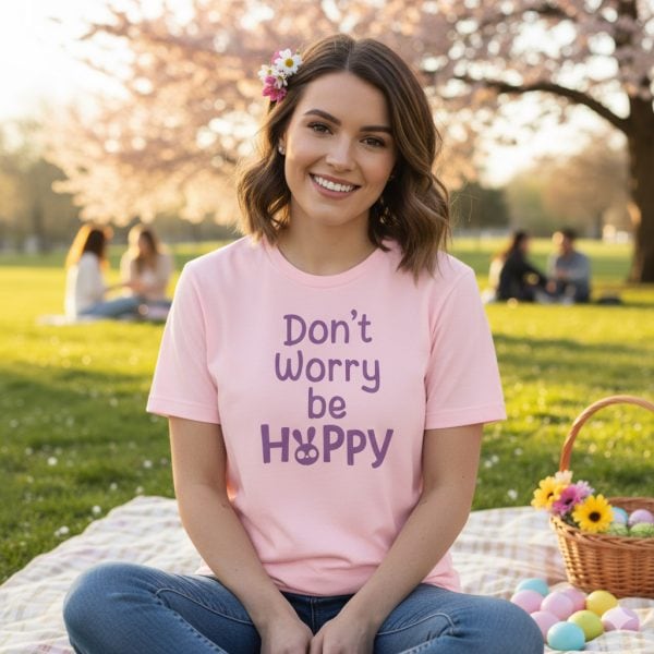 Bunny "Don't Worry Be Happy" Pink Women's Tee from "Zootopia"
