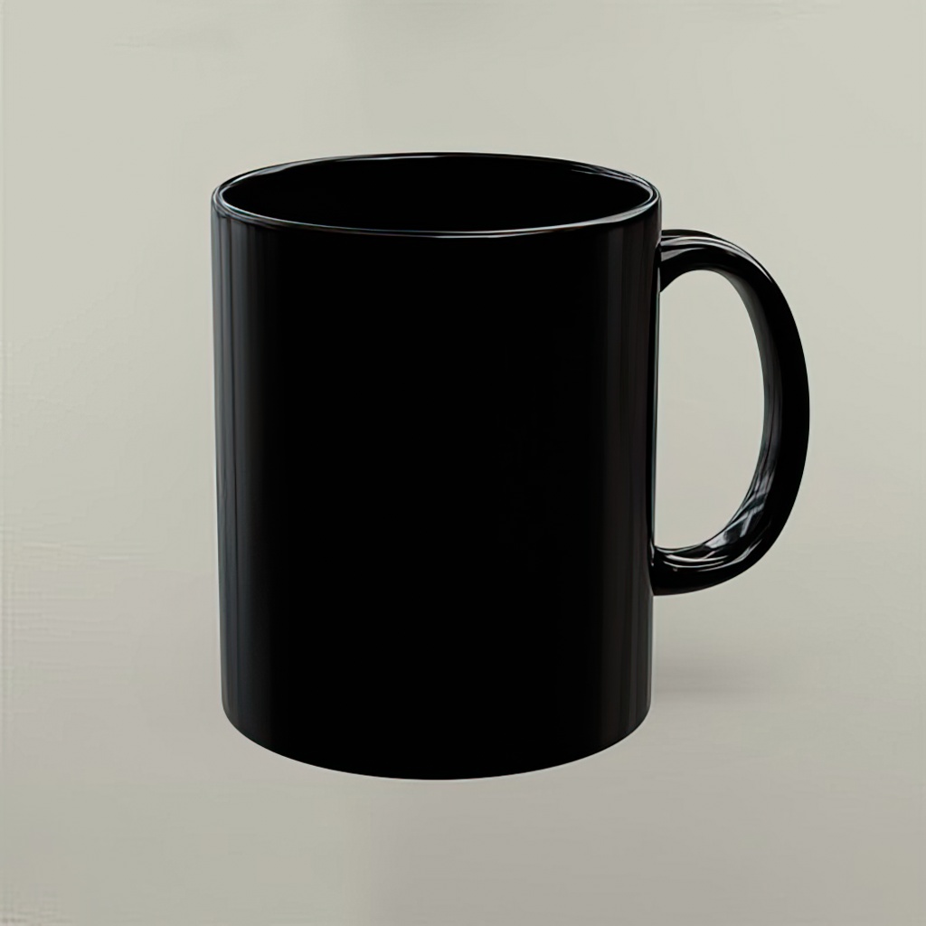 Black ceramic mug 11oz