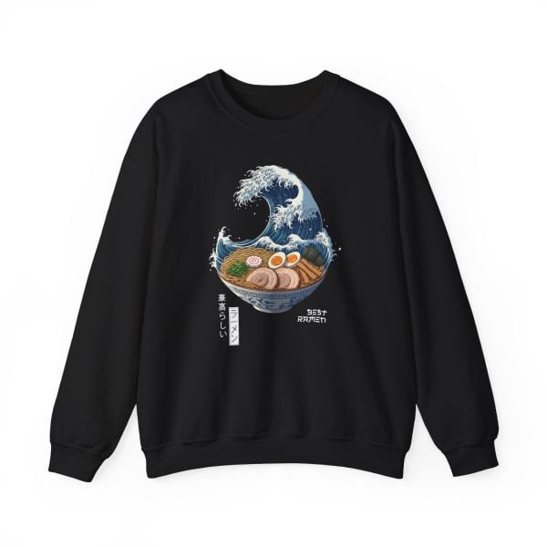 Great Wave Ramen Sweatshirt, Cozy Style, Gift for Sushi Lovers, Unisex Crewneck