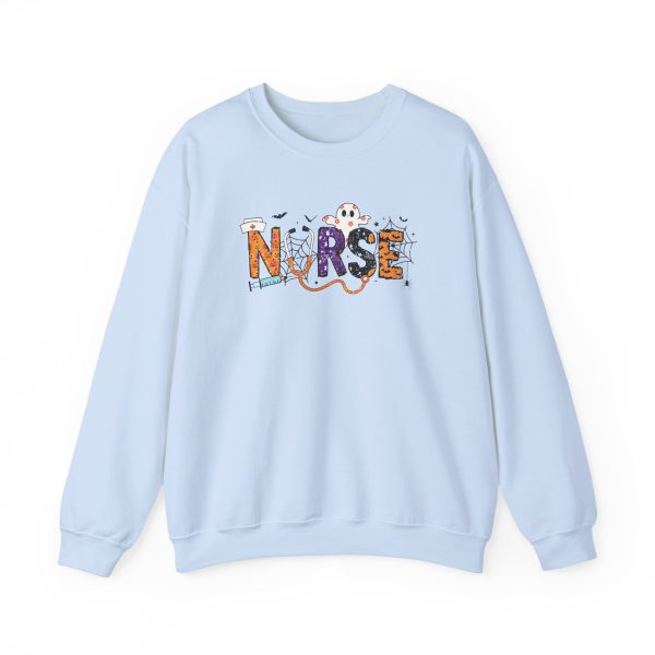 Halloween Nurse Sweatshirt, Cozy Gift for Nurses, Medical Professional Apparel, Halloween Sweater
