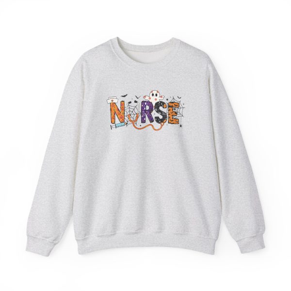 Halloween Nurse Sweatshirt, Cozy Gift for Nurses, Medical Professional Apparel, Halloween Sweater