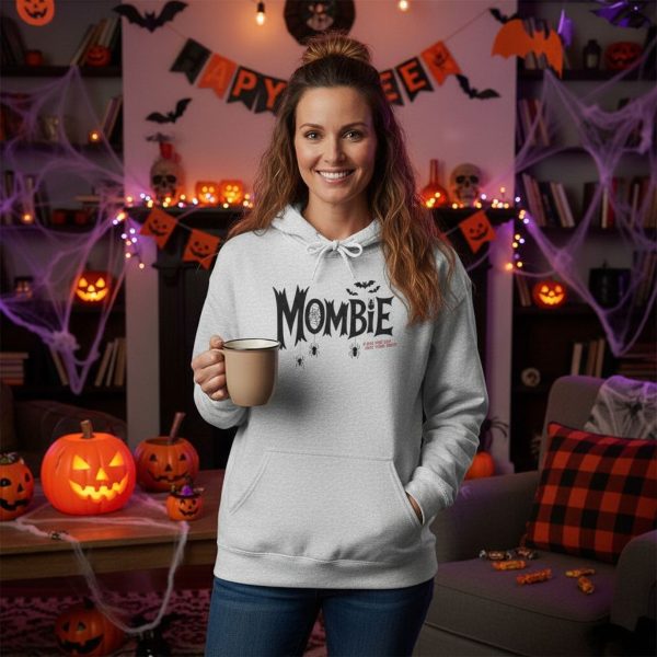 Mombie Hoodie - Perfect for Halloween, Cozy Sweatshirt, Gift for Moms, Spooky Season Fashion, Trendy Lounge Wear