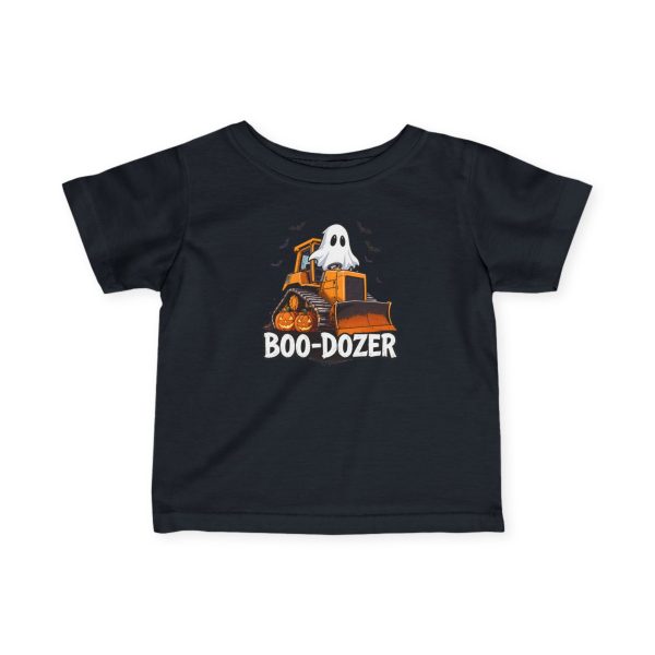 Rabbit Skins Boo-Dozer Infant Tee | Cute Halloween Baby Shirt, Ghost Bulldozer T-Shirt, Toddler Costume Top, Baby Halloween Outfit