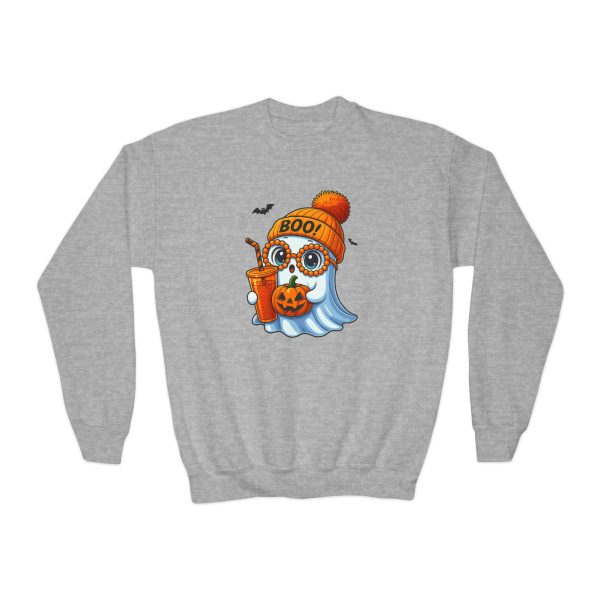 Teen & Kids Sweatshirt of Boo Jee Girly Ghost, Eyeglasses and Beanie, Special Halloween Gift