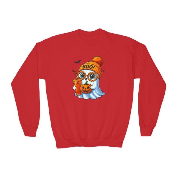 Teen & Kids Sweatshirt of Boo Jee Girly Ghost, Eyeglasses and Beanie, Special Halloween Gift
