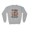 Teen & Kids Sweatshirt of Fall Book Pumpkin, Cozy Fall Kid's Apparel, Gildan Book Lover Gift
