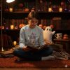 Teen & Kids Sweatshirt of Haunted Bookstore, Spooky Halloween Kid's Apparel, Gildan Fall Fashion for Kids