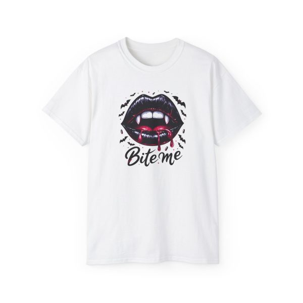 Vampire Kiss Goth Tee, Bite Me T-Shirt, Spooky Halloween Shirt, Goth Gifts for Halloween